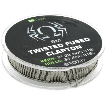 Twisted Fused Clapton - 28GA 316L - Rolle