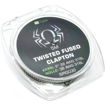 Twisted Fused Clapton - 26GA 316L - 5 m Rolle