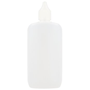 Liquid bottle oval + cap and tip - 100 ml