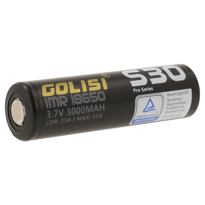 Golisi S30 18650 25A 3000mAh, Vape Batteries