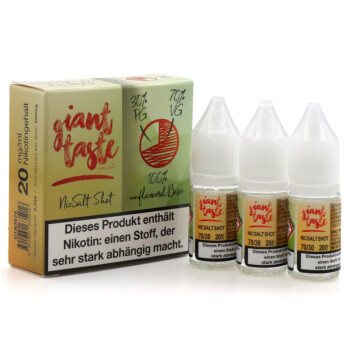 Giant Taste 3er Pack - NicSalt Shot 20 mg - 70/30