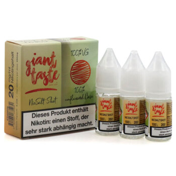 Giant Taste 3 Pack - NicSalt Shot 20 mg - 100VG