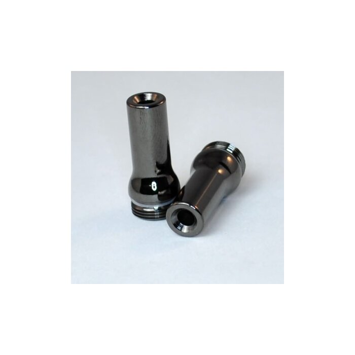 Mouthpiece Stainless Steel Black Chromed 9 mm