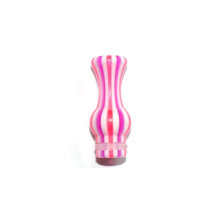 Striped Drip Tip 510 Ming pink